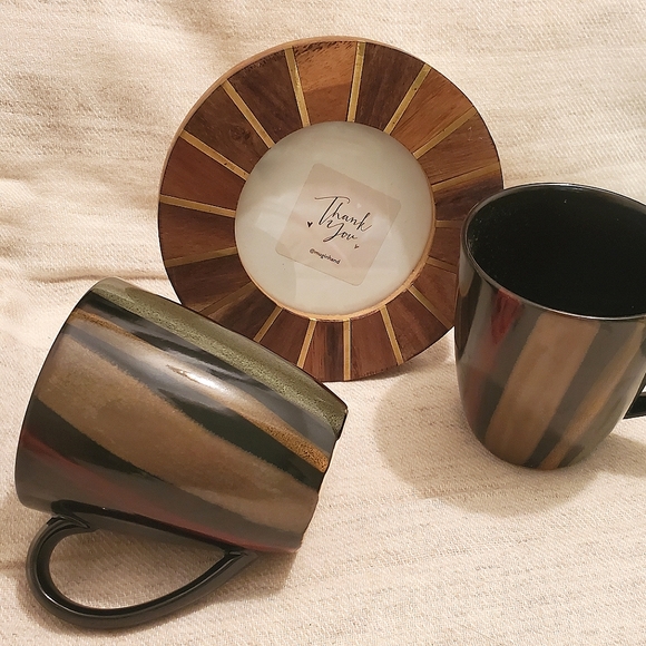 Sango Dining Beautiful Sango Avanti Black Modern 472 Mugs Pair